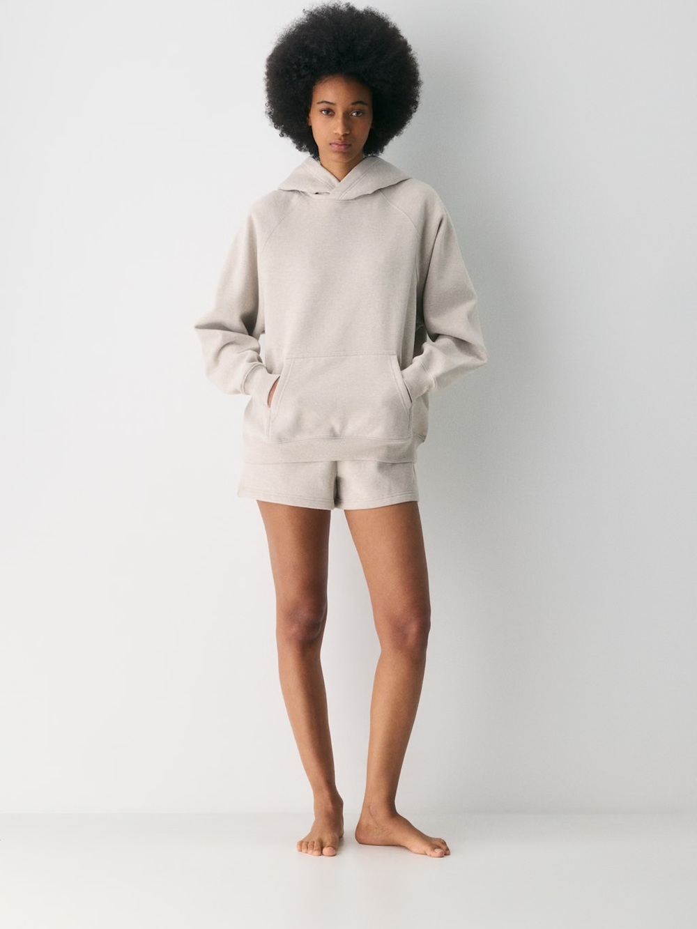 Aritzia Women's Raglan hoodie in Tan